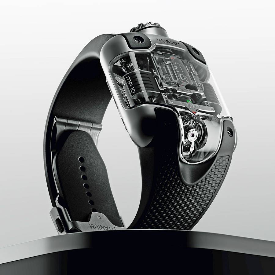 Hublot MP10 巡回飞轮表：线性质量自动上链系统