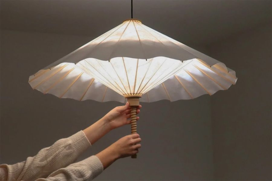 汲取雨伞灵感的获奖和伞灯具
