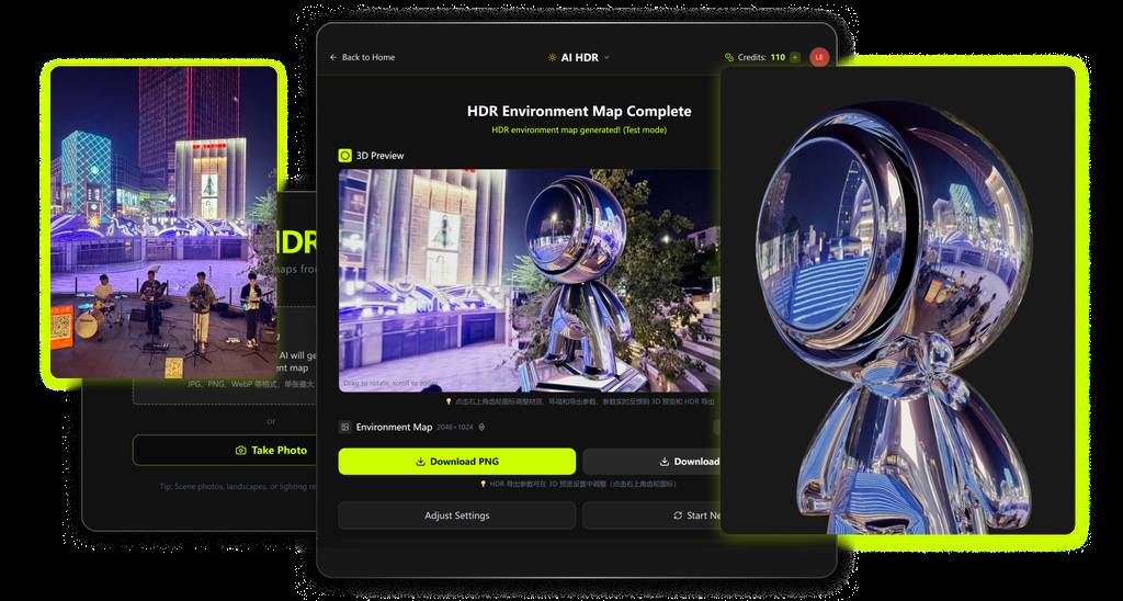 3D设计师盯！HDR自由？这款AI工具做到了